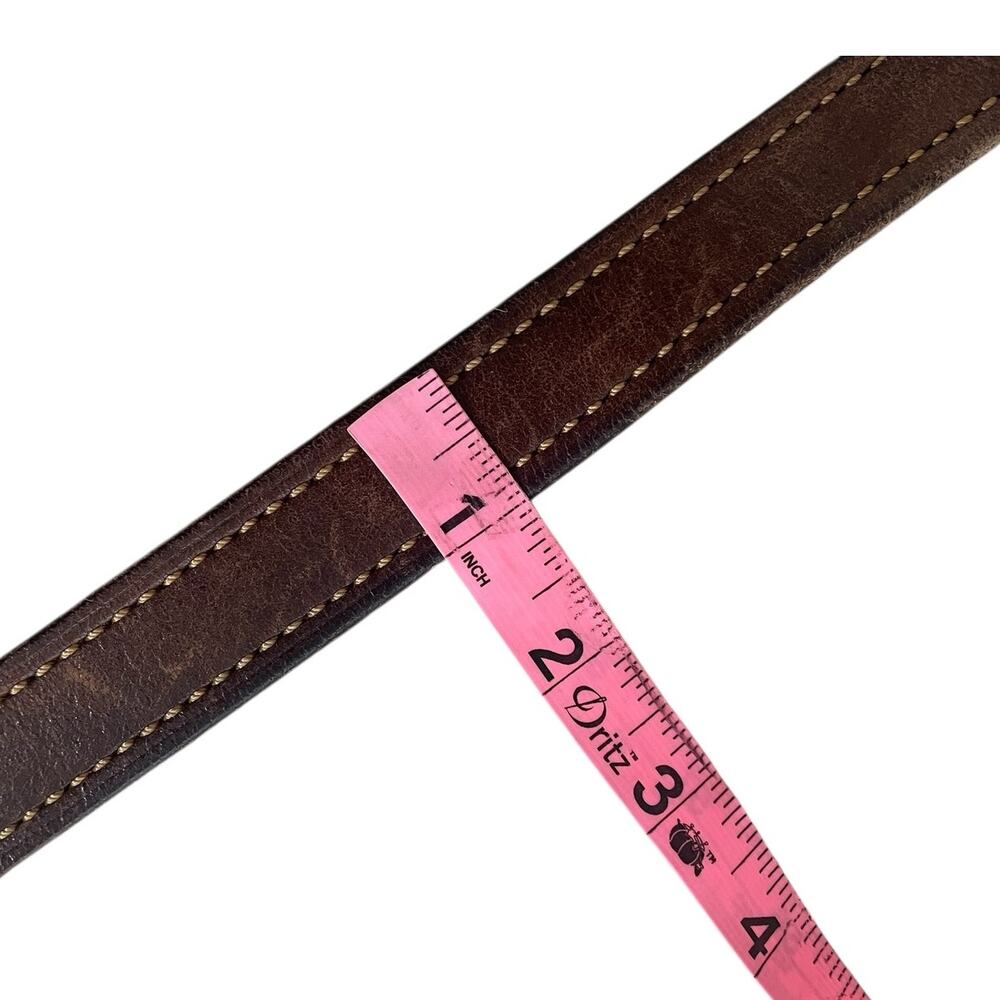 Polo Ralph Lauren Genuine Leather Belt Brown Men's Sz 40 Brass Buckle Pony - Picture 8 of 8